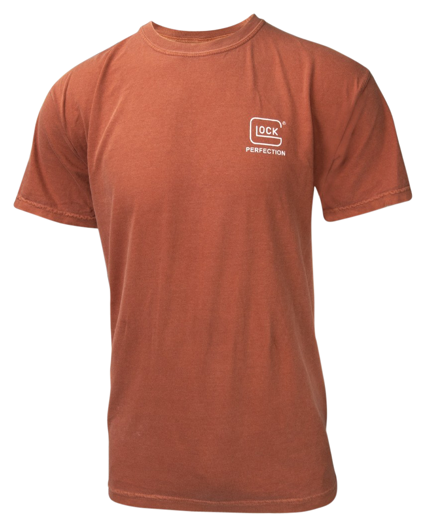 Glock AA75112 Carry With Confidence  Rust Orange Cotton Short Sleeve Small