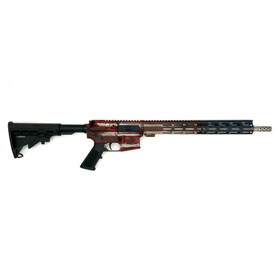 Great Lake Firearms GLFA AR15 Rifle .223 Wylde 16 Inch 30 Rounds Battleworn Flag