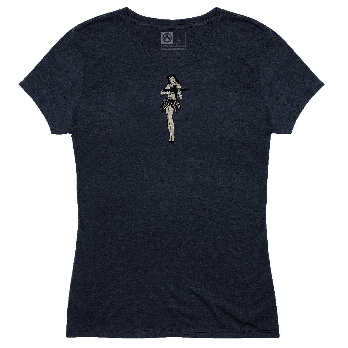 Magpul MAG1124410XS Hula Girl CVC Women's Navy Cotton/Polyester/Rayon Short Sleeve XS
