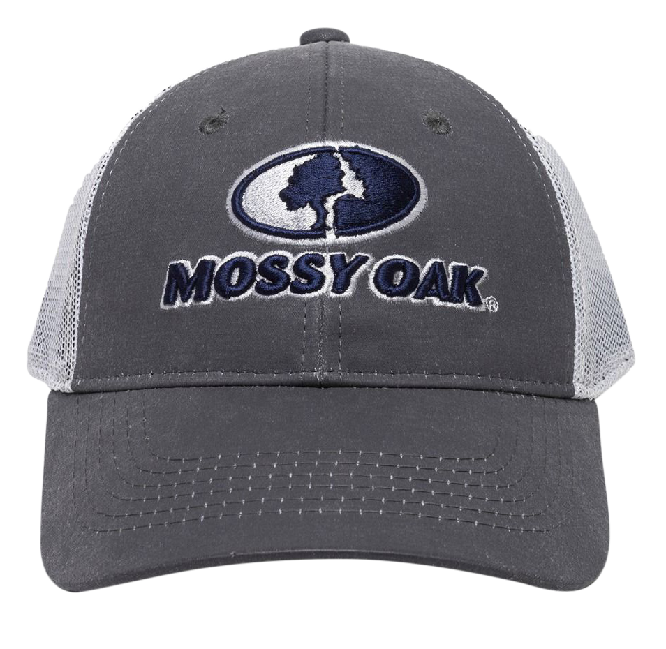 Outdoor Cap MOFS46B Mossy Oak  Charcoal/White Adjustable Snapback OSFA Heavy Structured
