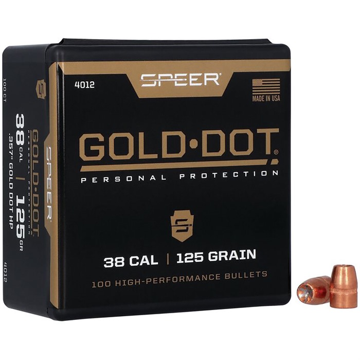 Speer 4012 Gold Dot Personal Protection 38Cal 125gr Hollow Point 100 Per Box/5 Case