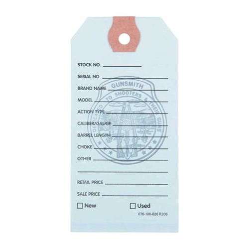 LIGHT BLUE GUN PRICE TAGS 100 PACK