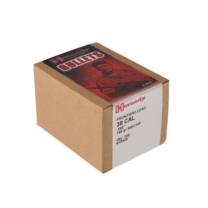Hornady 10428 Frontier Lead 38 Cal .358 158 gr Semi Wadcutter Hollow Point 300 Per Box/ 6 Case