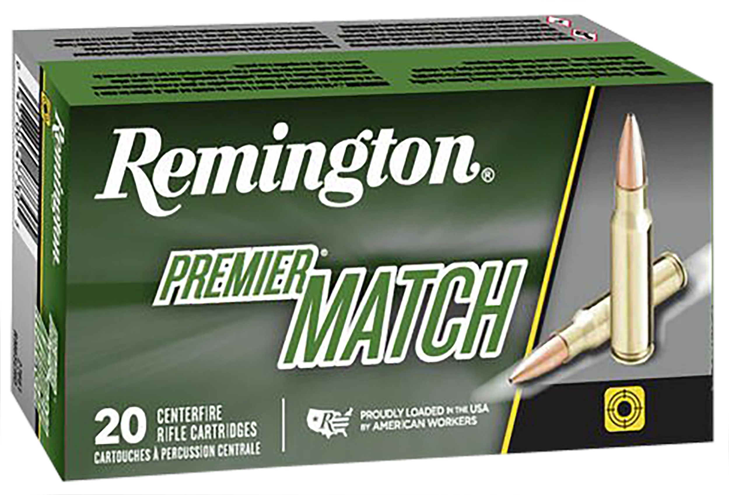 Remington Premier Match Centerfire Rifle Ammo 300 AAC Blackout 125 gr. MatchKing OTM 20 rd.