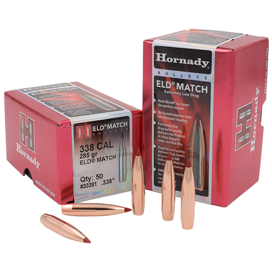 Horn Blt 338cal 285gr Eld Match 50/20