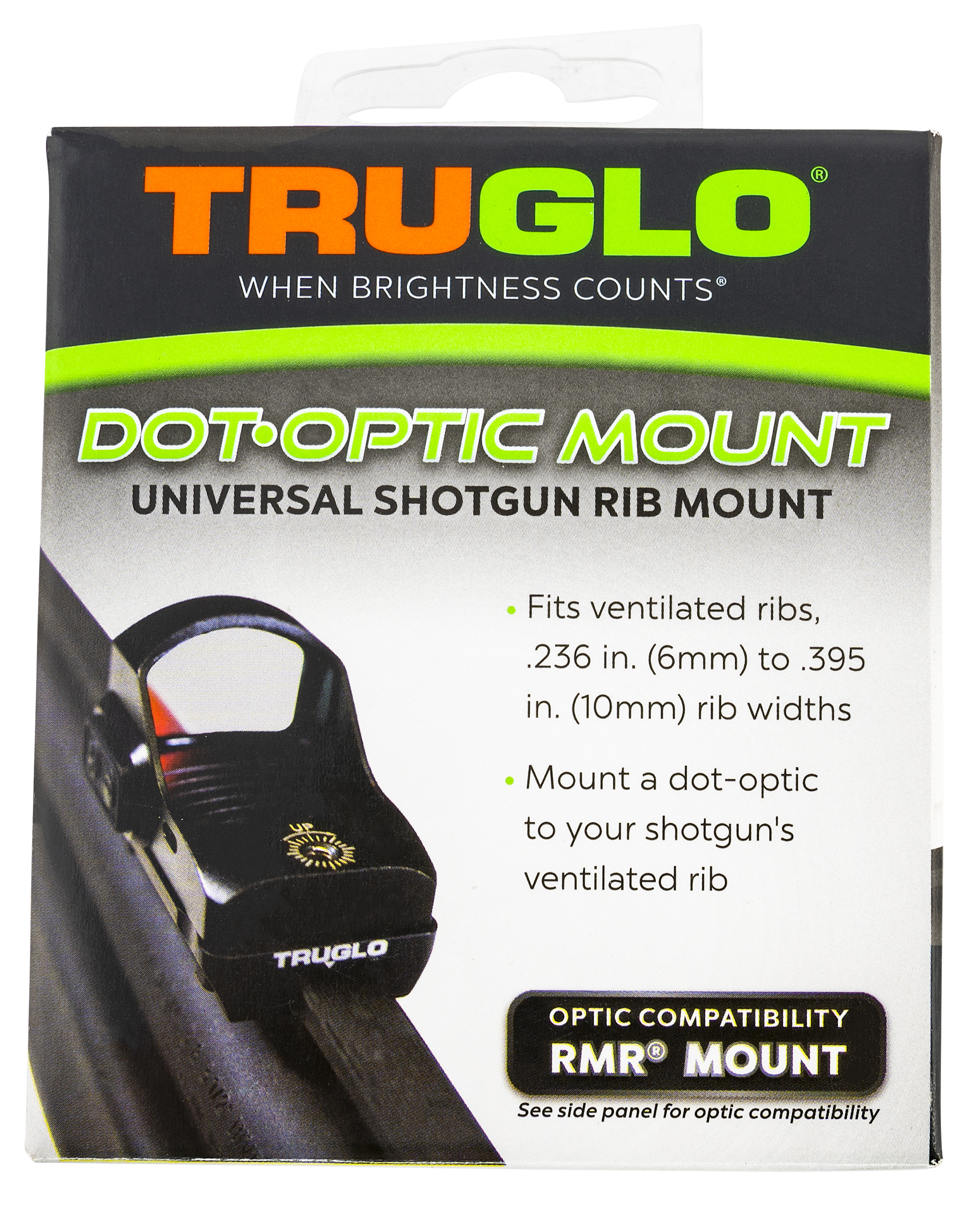 TruGlo TGTG8954U2 Universal Shotgun Rib Mounts  Black Trijicon RMR