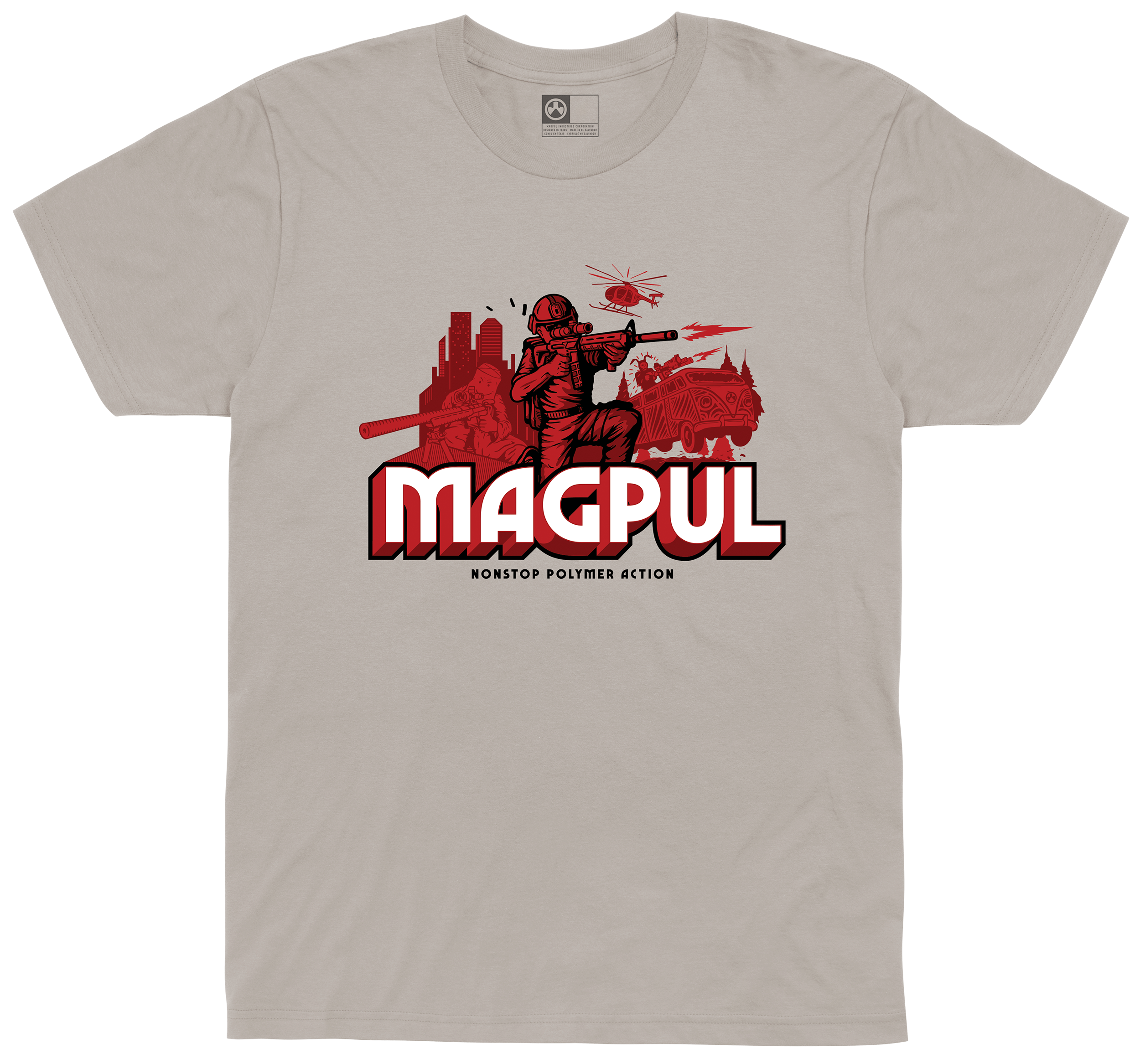 NONSTOP POLYMER ACTION COTTON T-SHIRT SILVER X-LARGE - MAG1221-040-XL - 840815133643