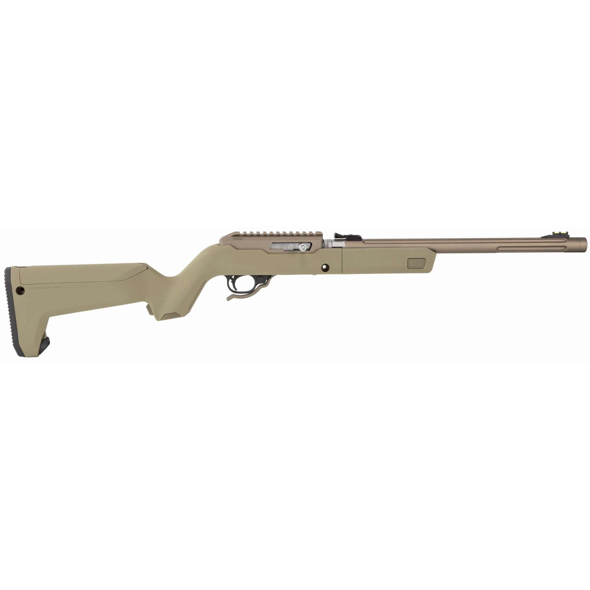 Tactical Solutions ATDQSBBFDE X-Ring Takedown VR 22 LR Caliber with 10+1 Capacity, 16.50" Barrel, Quicksand Metal Finish & Fixed Magpul Backpacker Flat Dark Earth Stock (Full Size) - ATDQSBBFDE - 879971008472