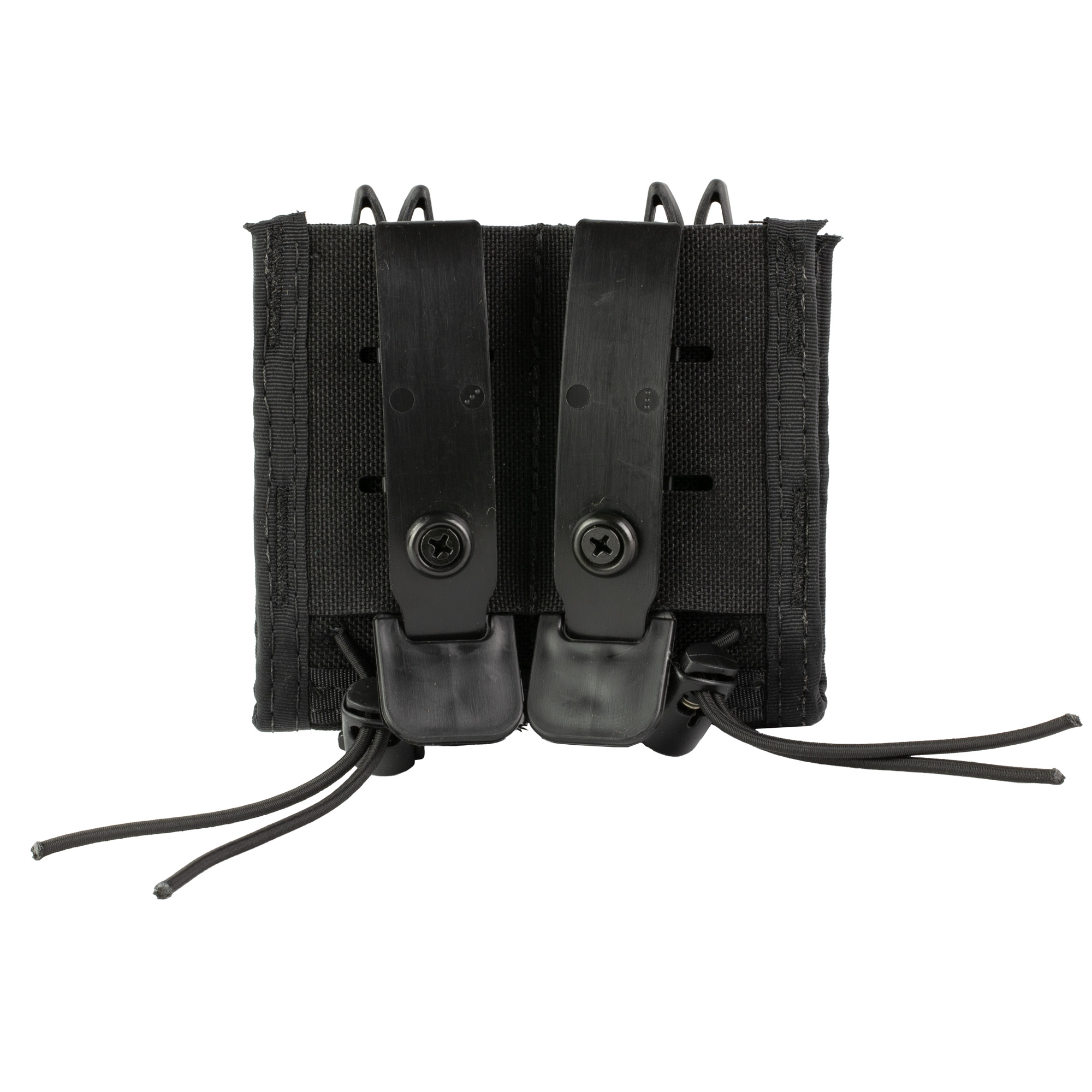High Speed Gear 41PT02BK TACO Duty Double Pistol Mag, Black Nylon with MOLLE Exterior, Fits MOLLE & 2" Belt - 41PT02BK - 849954025338