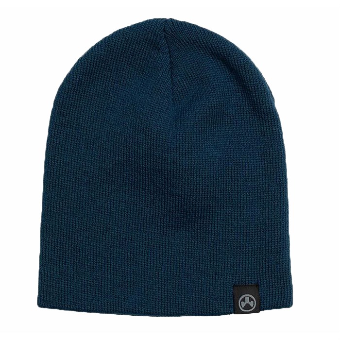 KNIT BEANIE BLUE STONE
