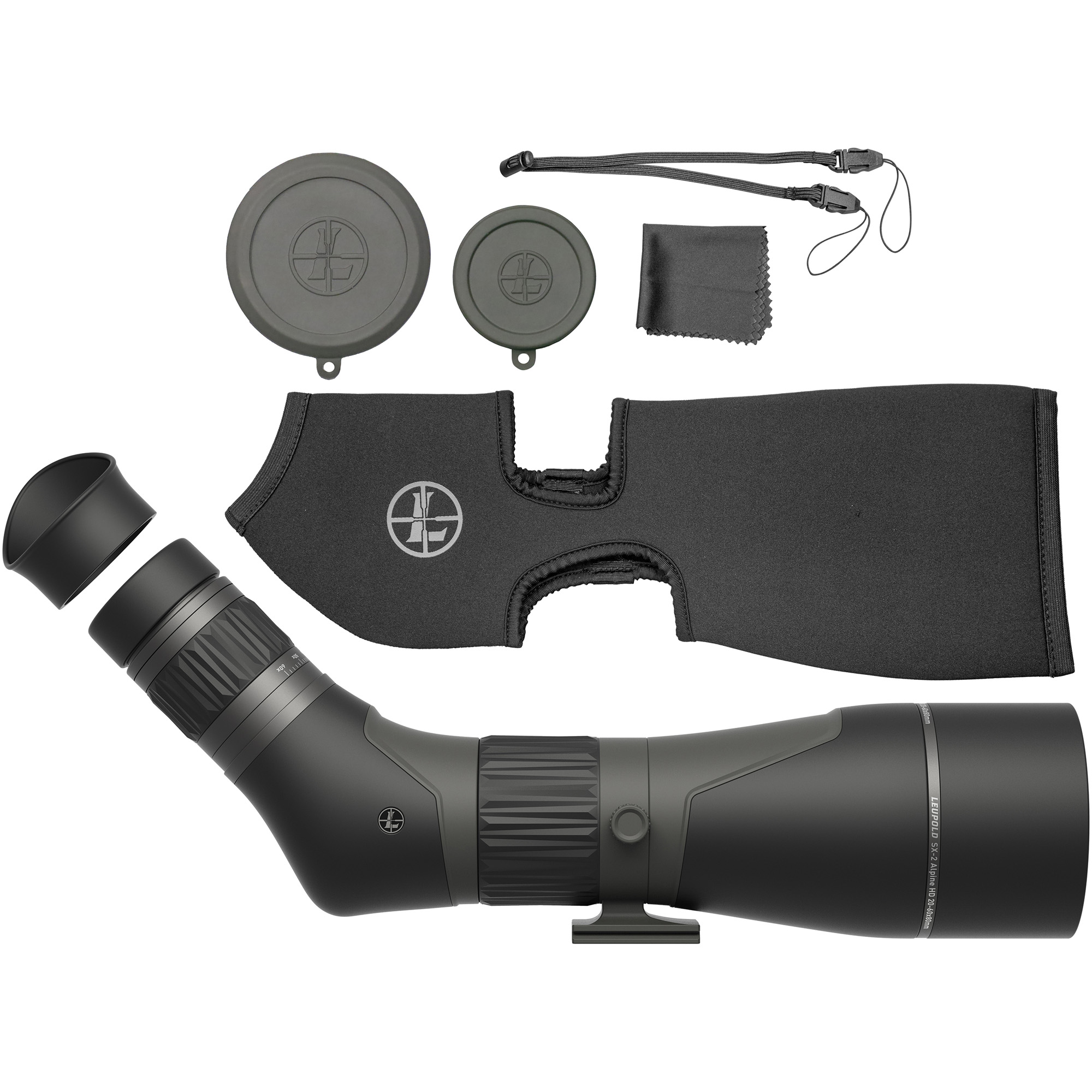 Leupold Sx-2 Hd Gen2 20-60x80 Angled Spotting Scope - 030317042240