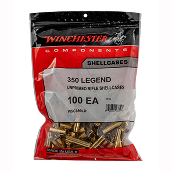 Winchester Unprimed Brass Cartridge Cases .350 Legend 100/Bag