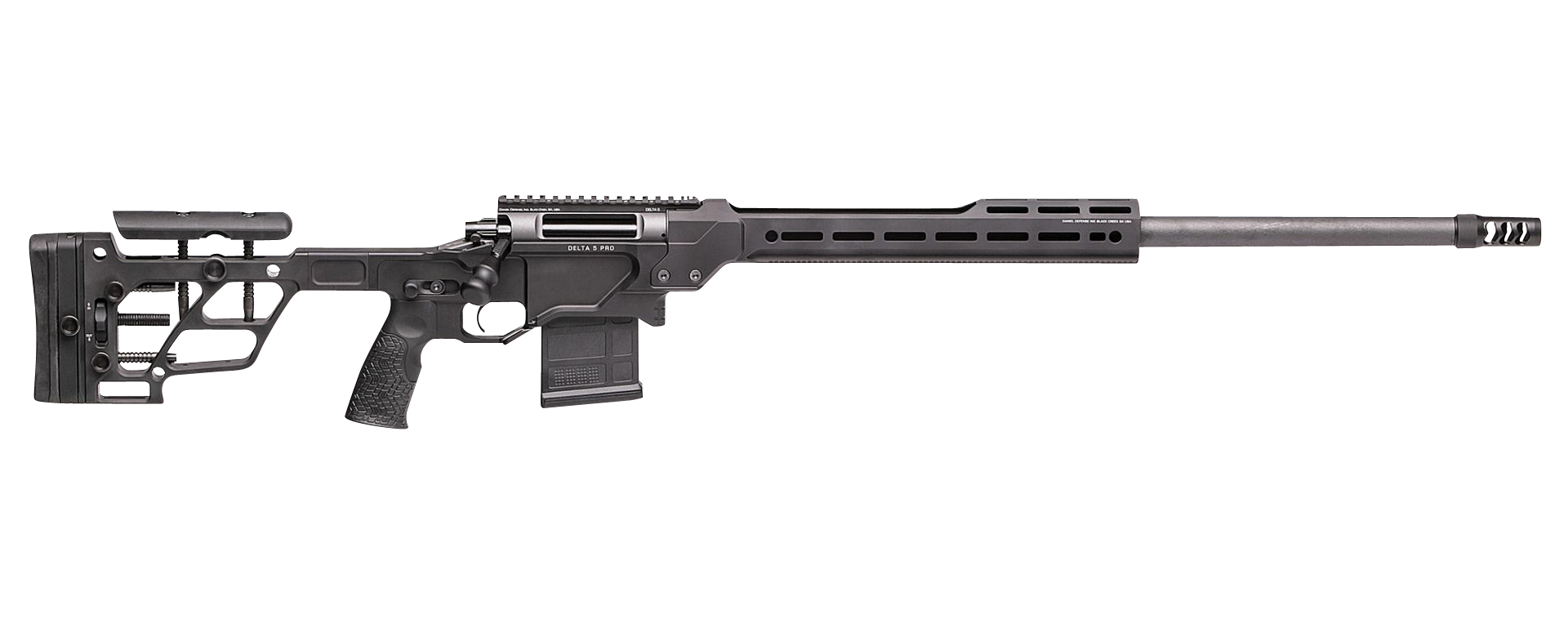 Daniel Defense 4215912079 Delta 5 Pro Varmint 6.5 Creedmoor 26" 10+1 Black Cerakote Black Adjustable w/Adjustable Cheek Piece & LOP Stock Black Polymer Grip
