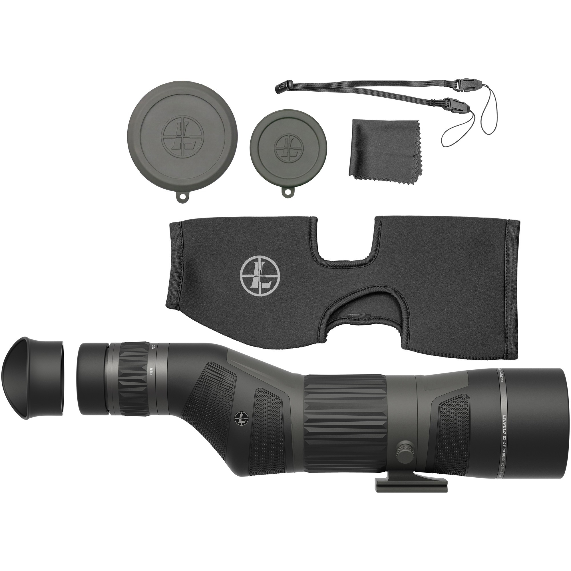 Leupold SX4 Pro Guide Hd Gen2 15-45x65 Straight Spotting Scope - 030317042257