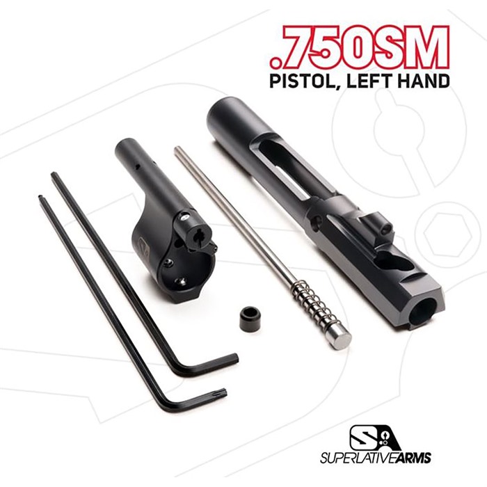 AR-15 ADJ PISTON SYSTEM W/SOLID .750'' GAS BLOCK PISTOL LH