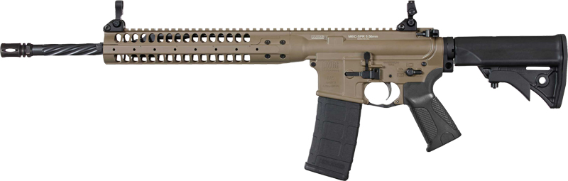 LWRC IC-SPR Piston AR Rifle - FDE | 5.56NATO | 16.1" Barrel - ICR5CK16SPR - 855148002627