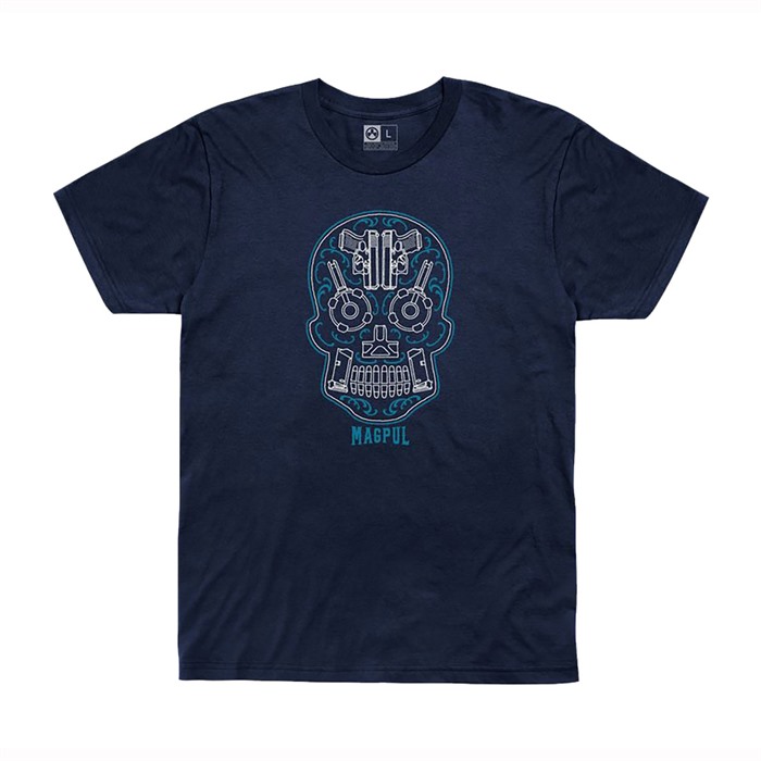 SUGAR SKULL BLEND T-SHIRT 3XL NAVY HEATHER