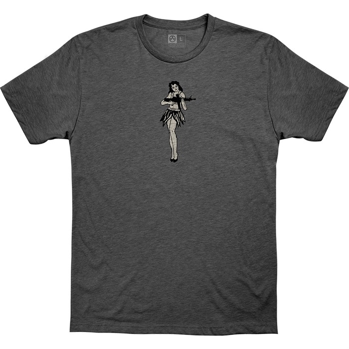 HULA GIRL CVC T-SHIRT MEDIUM CHARCOAL