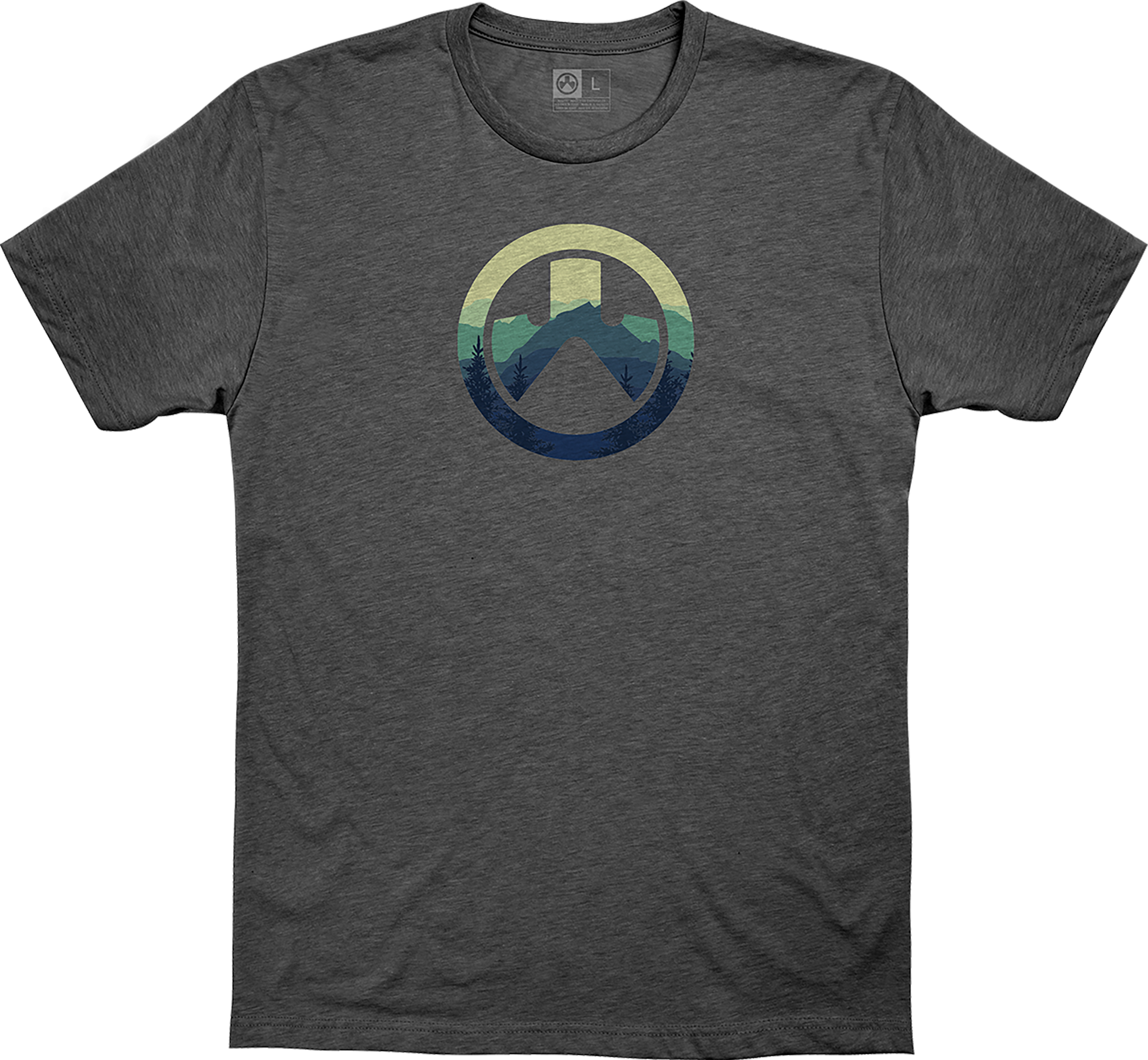 CASCADE ICON LOGO CVC T-SHIRT CHARCOAL HEATHER SMALL - MAG1136-011-S - 840815129806