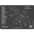 Cerus Gear Ruger American Handgun Schematic Cleaning Mat 12x17 Grey and Blue