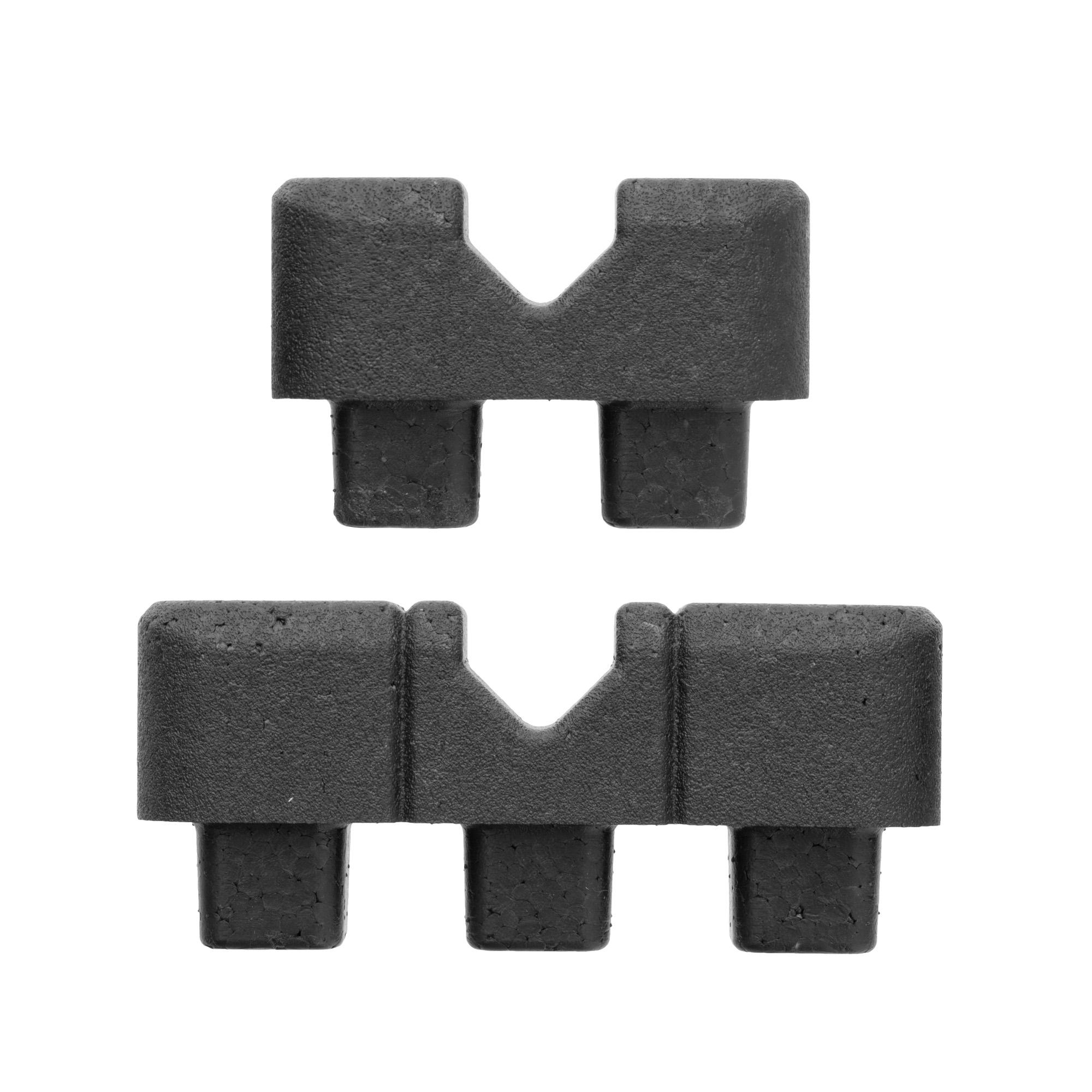 Magpul MAG1367-BLK DAKA Block Kit V-Block, Includes Double V-Block (2) & Triple V-Blocks (2), Black Polypropylene, Fits Magpul DAKA Cases/Organizer Systems - MAG1367BLK - 840815145790