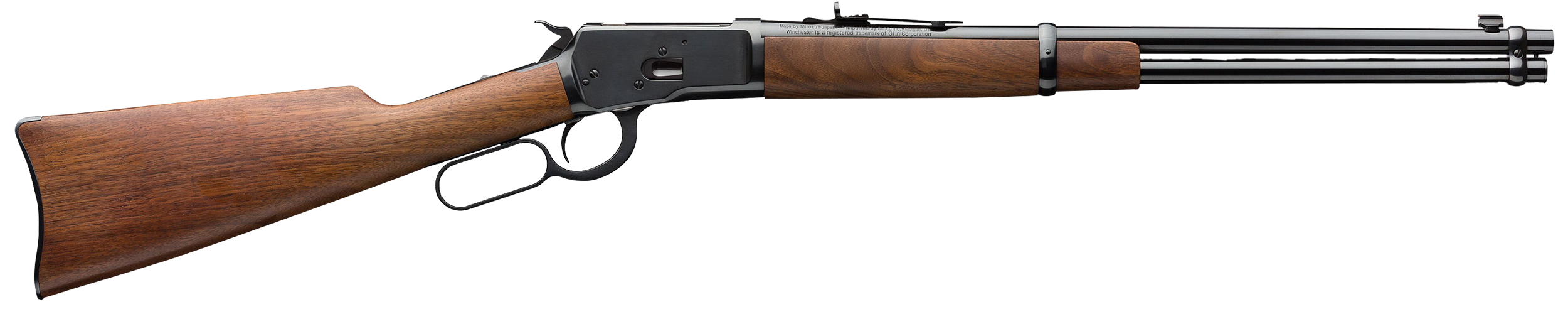 Winchester Repeating Arms 534177140 Model 1892 Carbine Full Size 44-40 Win 10+1 20" Brushed Polish Blued Steel Barrel, Drilled & Tapped Steel Receiver, Black Walnut Straight Grip Wood Stock