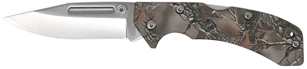 AccuSharp 713C Lockback  3" Folding Clip Point Plain Stainless Steel Blade/Camo G10 Handle Includes Allen Wrench