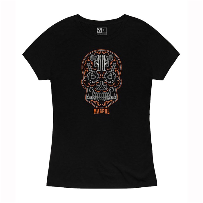 WOMEN'S SUGAR SKULL BLEND T-SHIRT 2XL BLK