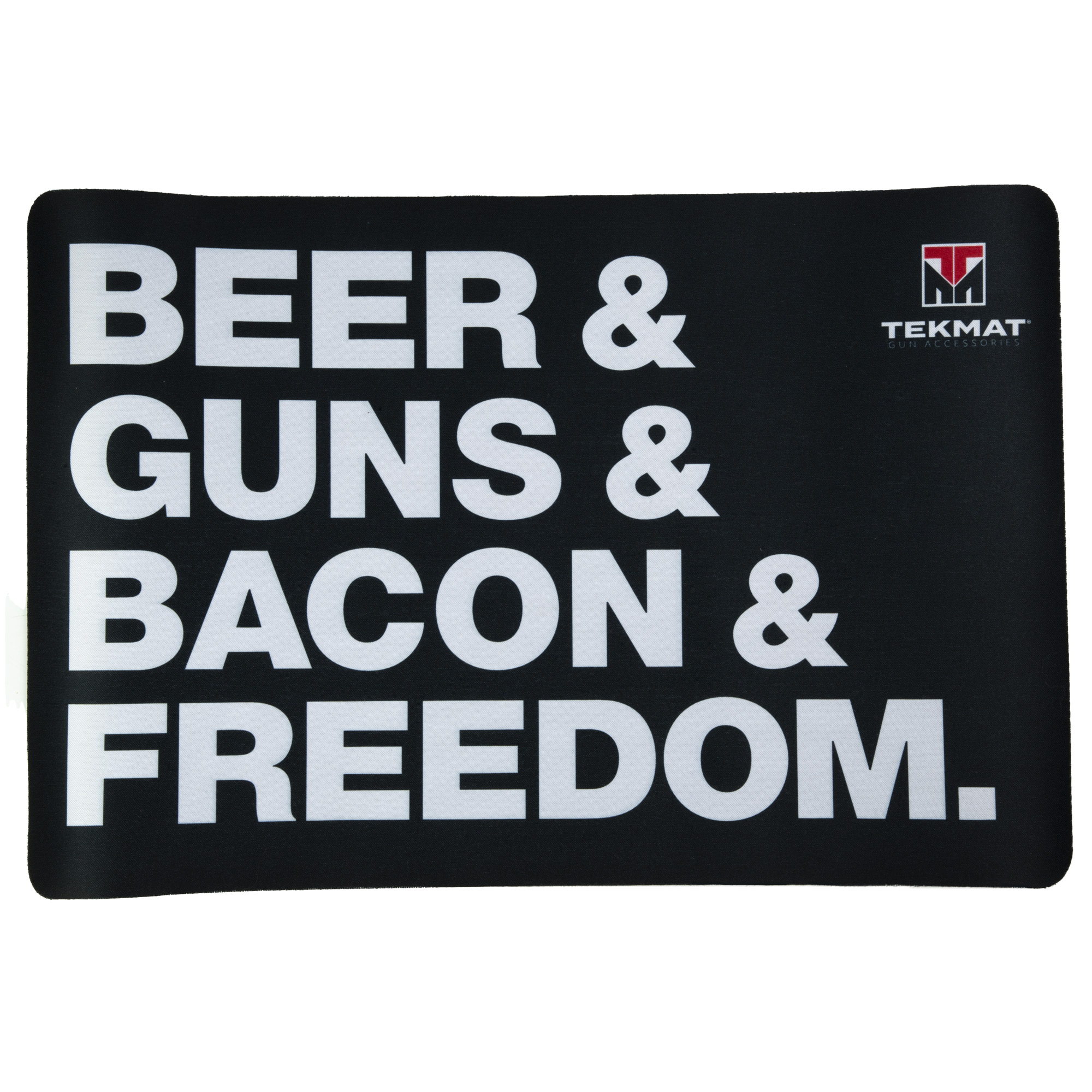 TekMat TEKR17BGBF "Beer & Guns & Bacon & Freedom" Cleaning Mat 11" x 17"