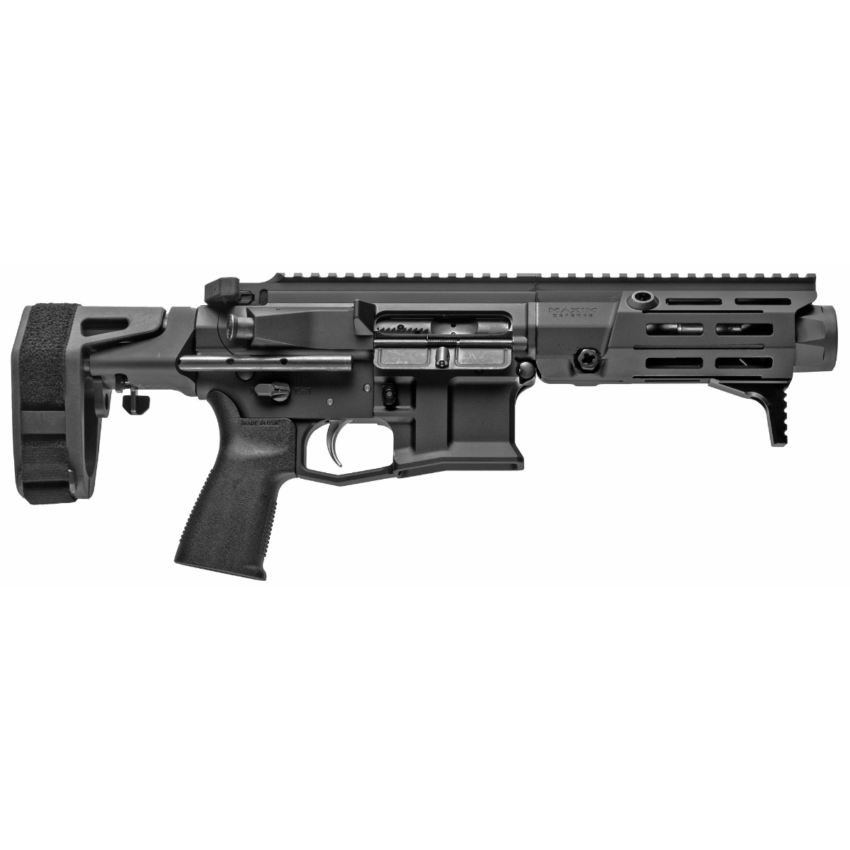 Maxim Defense PDX Aluminum AR Pistol - Black | 5.56NATO | 5.5" Barrel | Hate Brake | SCW PDW Brace