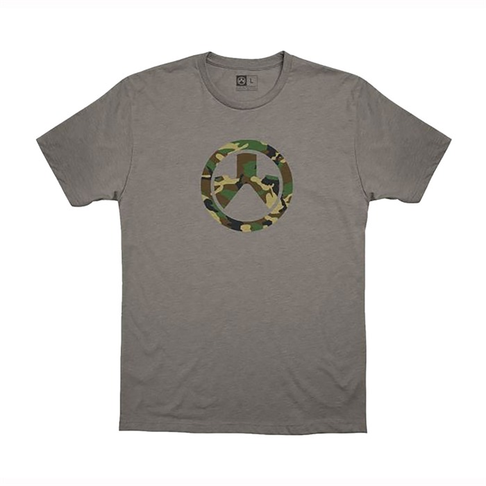 WOODLAND CAMO ICON CVC T-SHIRT SMALL STONE GRAY