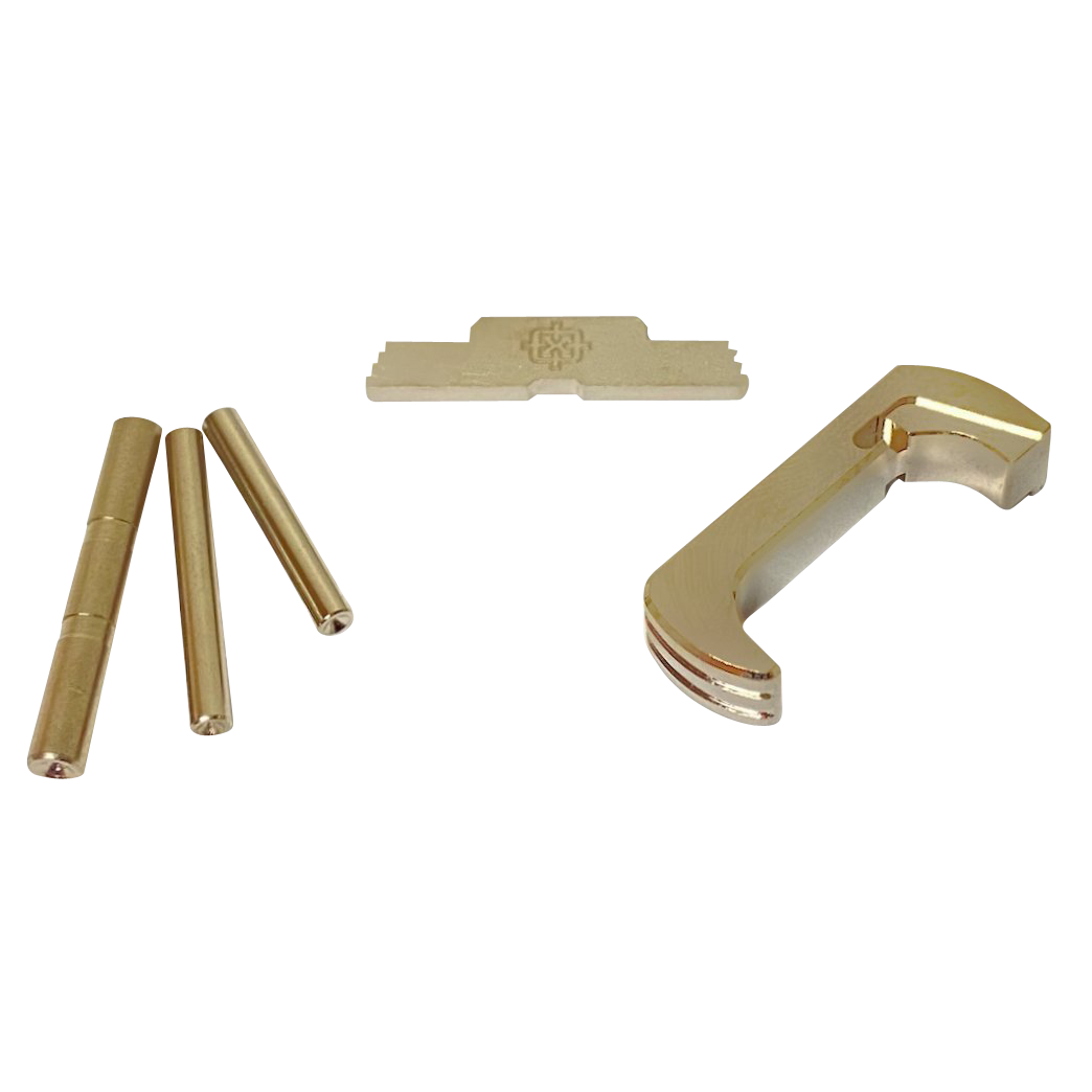 Cross Armory CRG5OKSV 3 Piece Kit  Extended Compatible w/Glock 17/19/26/34 Gen5 Silver Anodized Steel/Aluminum