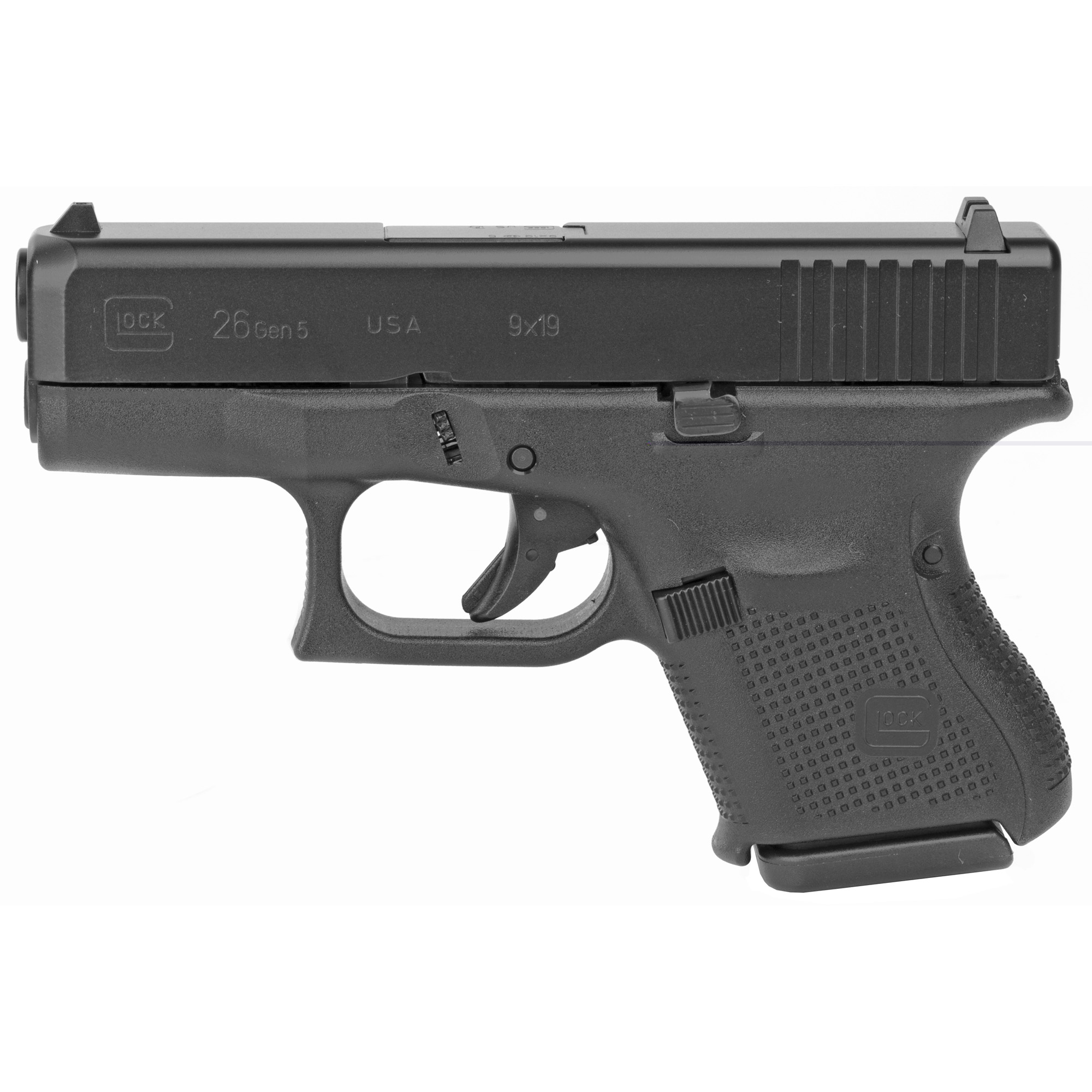 Glock G26 Gen 5 9mm Luger 3.43in 10rd Black Finish