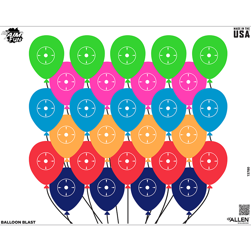 EZ AIM 24X19 PAPER TGT FUN BALLOON 4PK MULTI