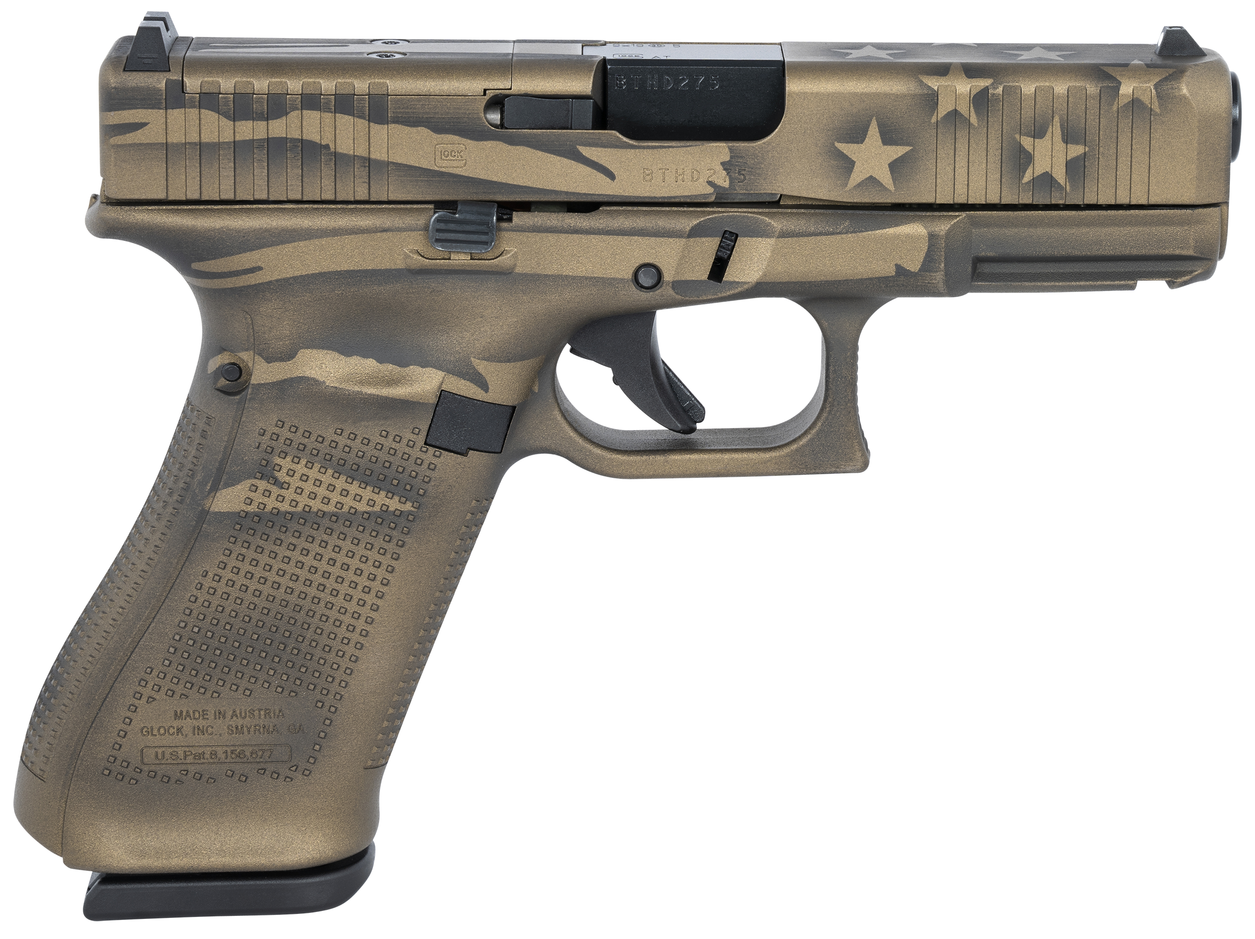 Glock G45 Gen 5 MOS 9mm Luger 4.02in 17rd Coyote Battle Worn Flag