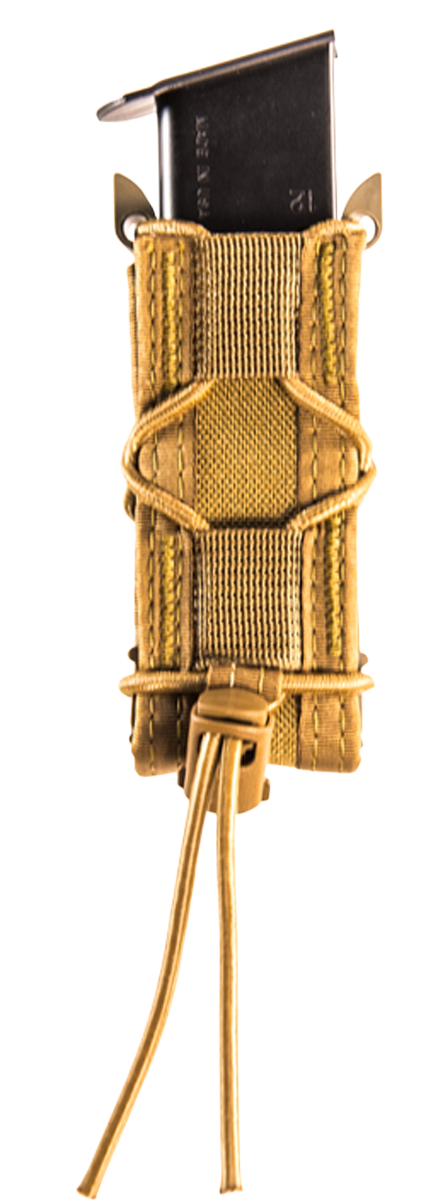 High Speed Gear 13PT10CB TACO Mag Pouch Single Coyote Brown Nylon Belt Compatible w/ Pistol