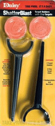 Daisy 980872444 ShatterBlast Stakes 8" Clays .22-.50 Ammo Shatter 4 Stakes/8 Disks