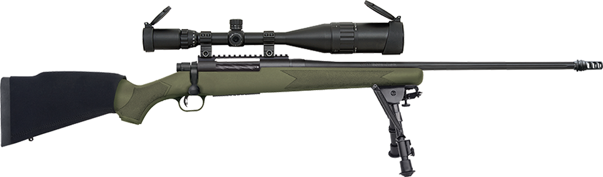 Mossberg Patriot Night Train 300 Winchester Magnum 24 Inch 3 Round OD Green Matte Blued