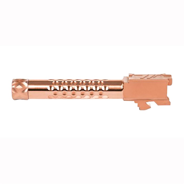 ZEV BBL19OPTTHBRZ Optimized Match Grade  9mm Luger, Compatible w/ Glock 19 Gen1-4, 4.02" Bronze DLC 416R Stainless Steel Dimpled/Threaded Barrel