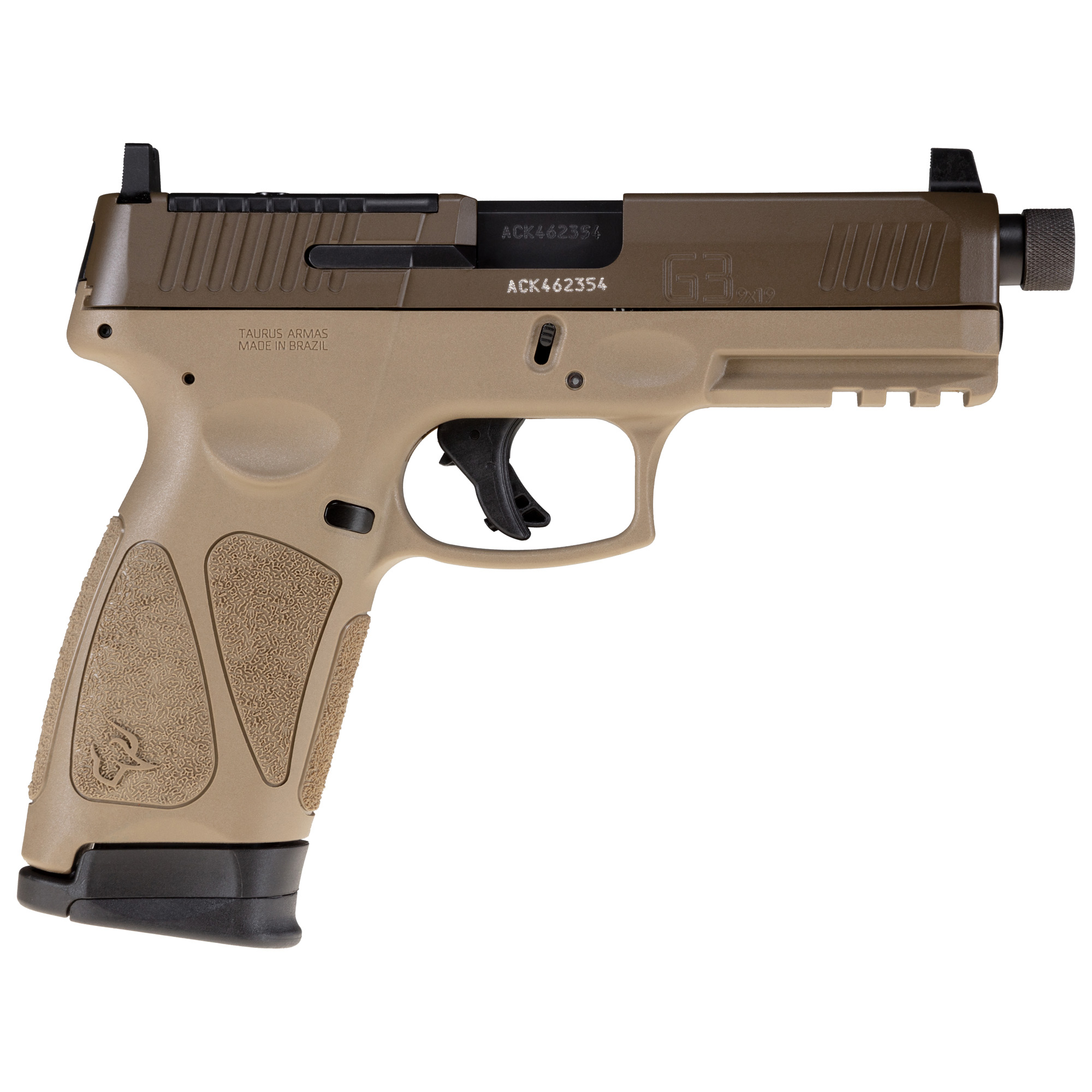 Taurus G3 T.O.R.O. 9mm 4.5 Inch Barrel 10 Rounds Tan Patriot Brown - 1G3P941TAC10 - 725327936800