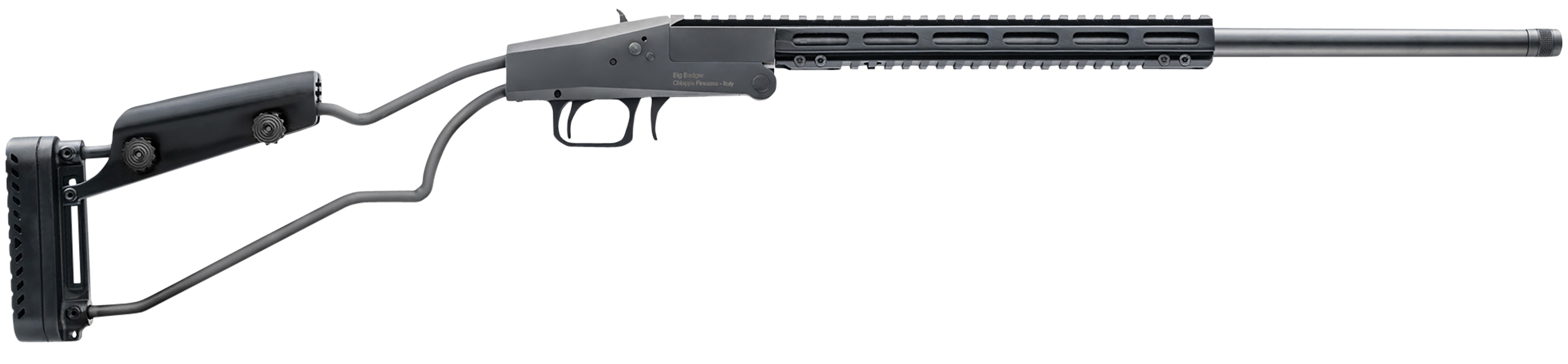 Chiappa Firearms CF500271 Big Badger  350 Legend 1rd 20" Threaded, Black, M-LOK/Picatinny Handgaurd, Wire Stock with Adj. Comb