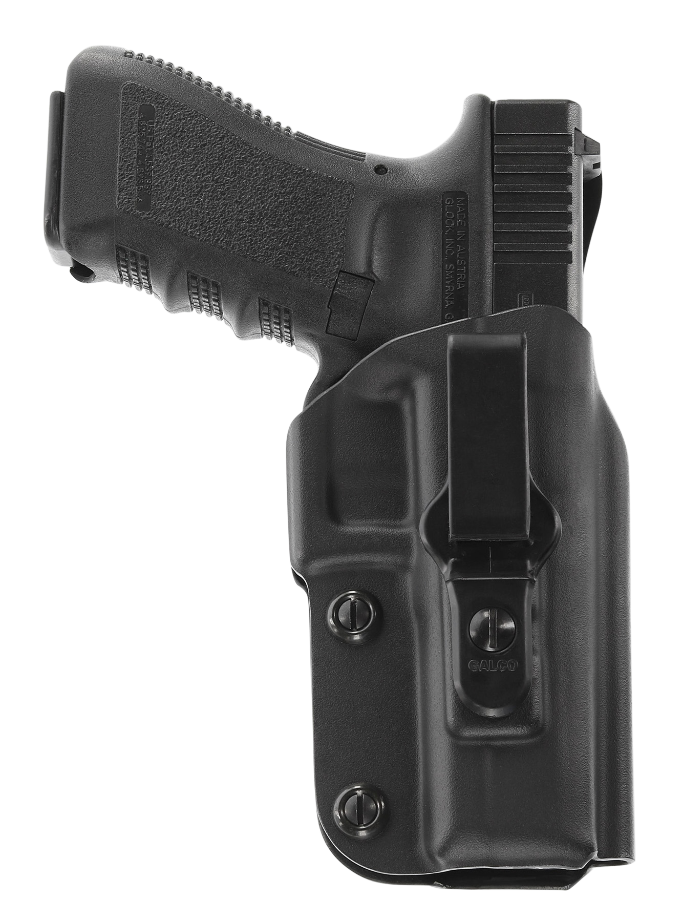 Galco TR652 Triton 2.0 OWB Black Leather UniClip/Stealth Clip Fits S&W M&P Shield Fits S&W M&P Shield 2.0 Right Hand
