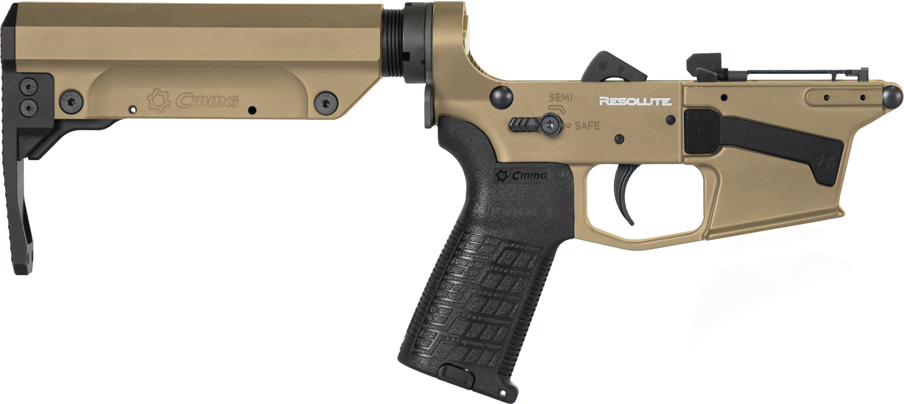 CMMG RESOLUTE Mk57 5.7x28mm Lower Group Adjustable Stock Pistol Grip CMMG RESOLUTE Mk57 5.7x28mm Lower Group Adjustable Stock Pistol Grip
