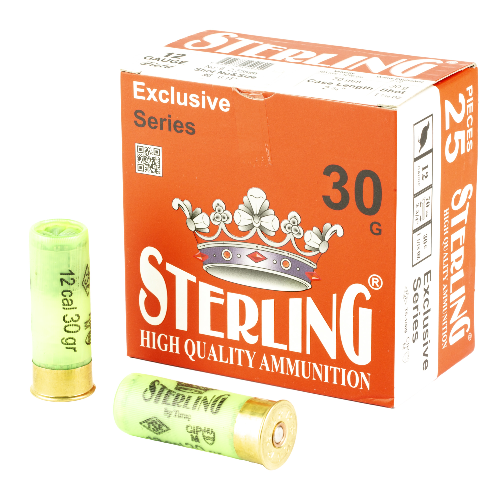 STERLING EXCLSV 12GA 2.75" #6 25 Rounds