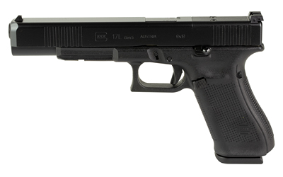 Glock PA163S103MOS G17L Gen5 MOS Full Size Frame 9mm Luger 17+1 6.02" Black Long Barrel, Black MOS Cut/Serrated Steel Slide, Black Polymer Frame w/Picatinny Rail, Black Textured Grip - PA163S103MOS - 764503062582