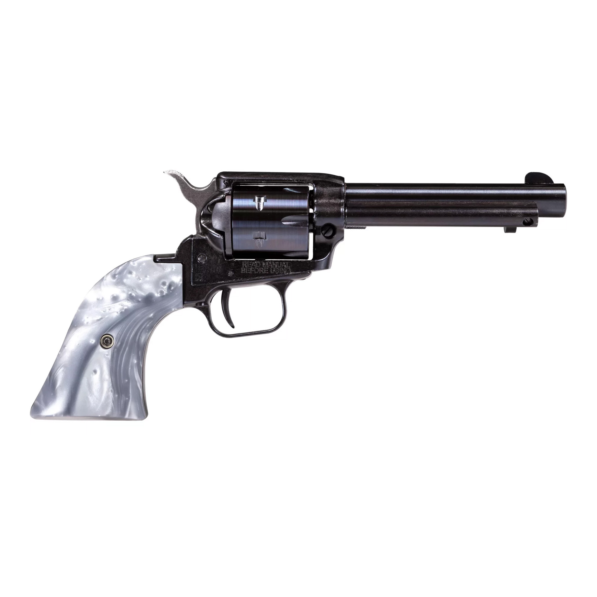 Heritage Rough Rider Revolver - Black | .22 LR | 6.5" Barrel | 6rd | Altamont Gray Pearl Grips - RR22B6GPRL - 727962706305