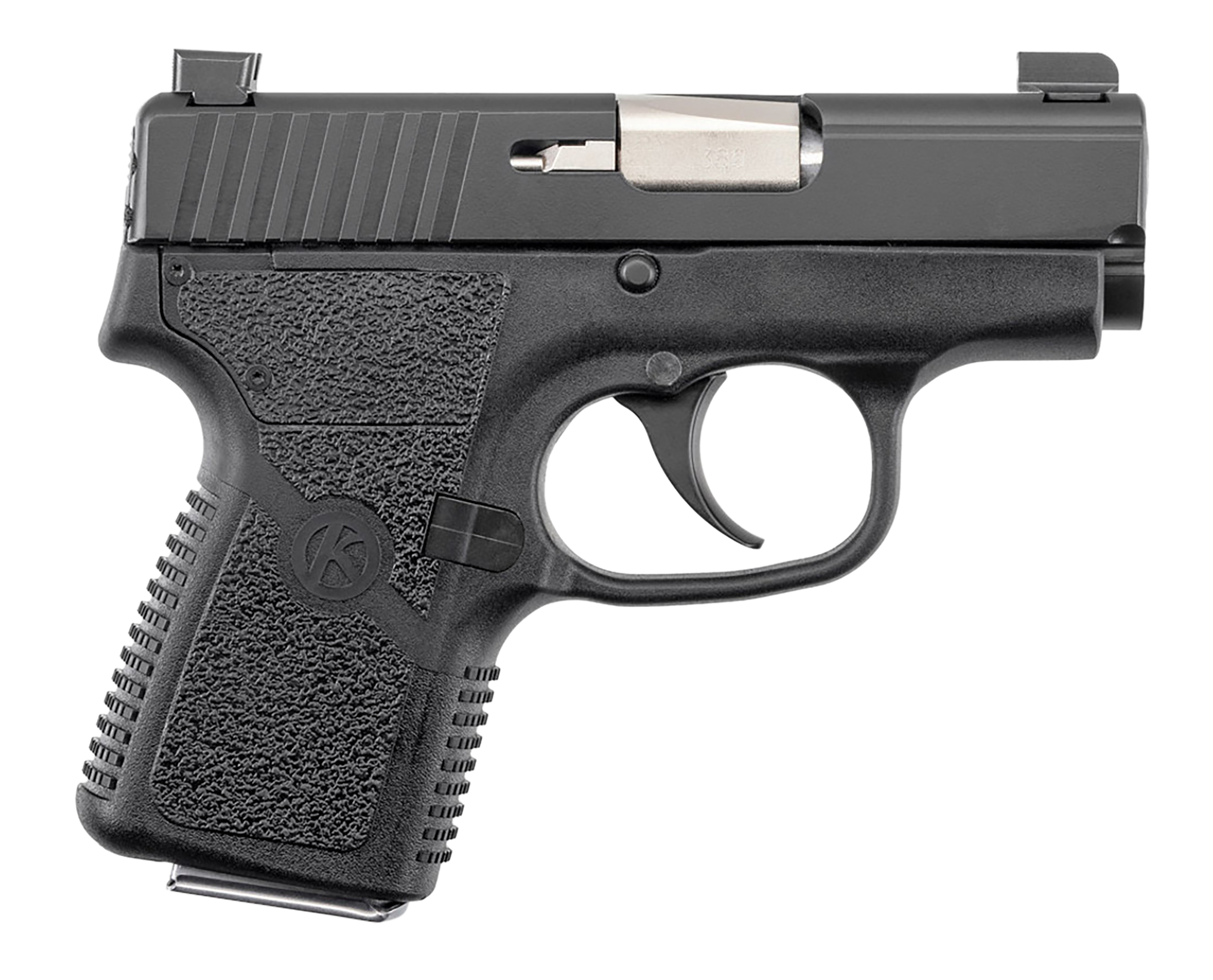 Kahr Arms KP3834N P380  380 ACP 6+1/7+1, 2.53" Stainless Match Grade Barrel, Matte Black Serrated Stainless Steel Slide, Black Polymer Frame, Black Textured Polymer Grip, Night Sights,