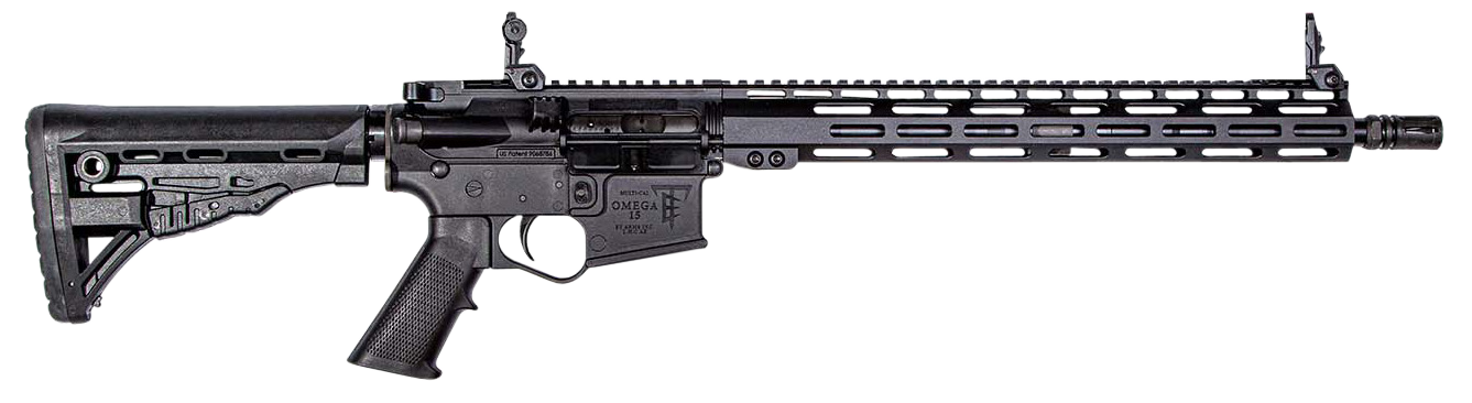 ET Arms Inc ETAGOMEGA556ML1510 Omega-15  5.56x45mm NATO 10+1 16", Polymer Rec, 15" M-Lok Handguard, ATI SR-1 Deluxe Stock, A2 Grip, Flip-Up Sights