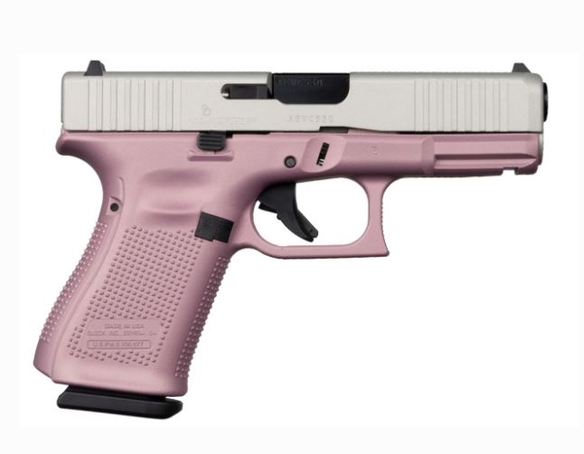 Glock 19 Gen 5 9mm 4.02in 15rd Pink Cerakote Satin Aluminum