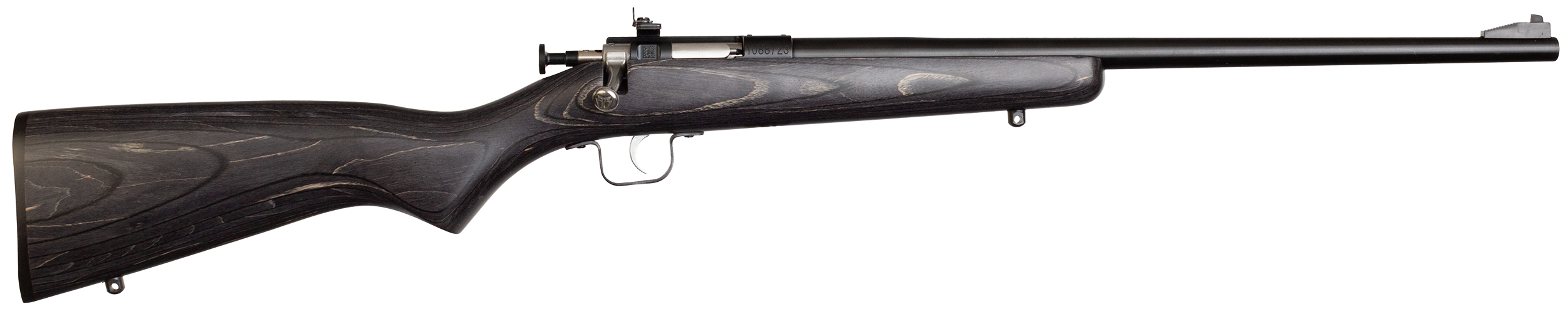Crickett KSA2244 Youth  22 LR 1rd 16.12" Blued Barrel & Receiver, Fixed Front/Adjustable Rear Peep Sight, Black Laminate Stock w/11.5" LOP, Rebounding Firing Pin Safety